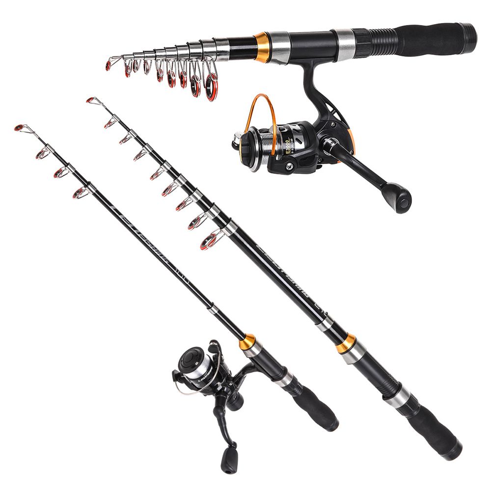 Fishing Rod Surf - Canne à pêche télescopique rétractable, matériel