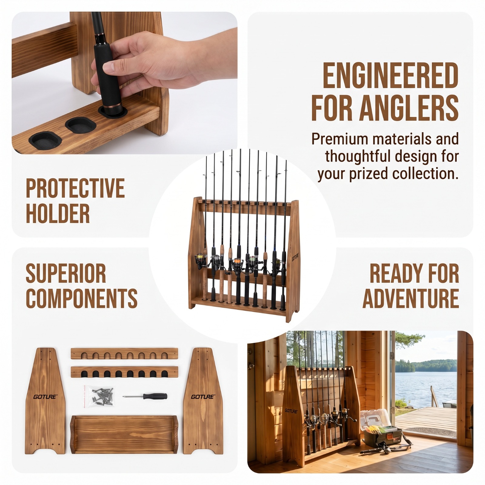 Fishing Rod Rack - Goture Support de sol pour cannes