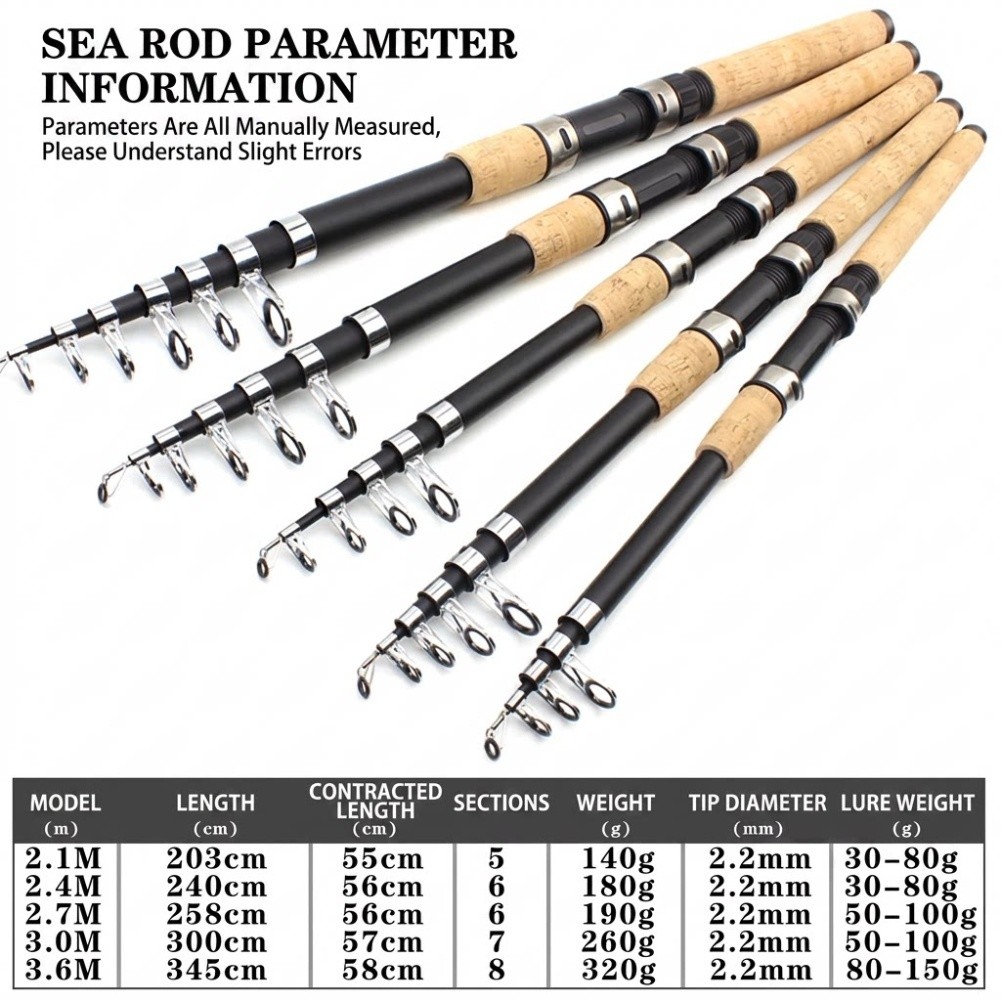 Canne à pêche télescopique en  - Fishing Rod Telescopic avis et prix